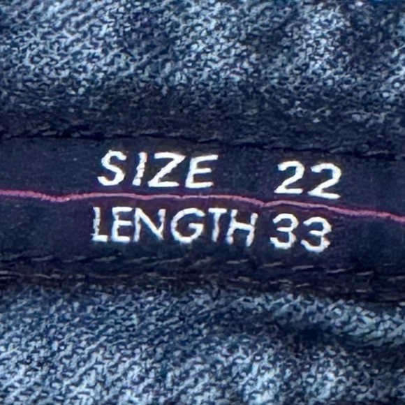 🔥 Vigoss The New York Slim Boot Thick Stitch Jeans - Size 22 - Picture 6 of 9